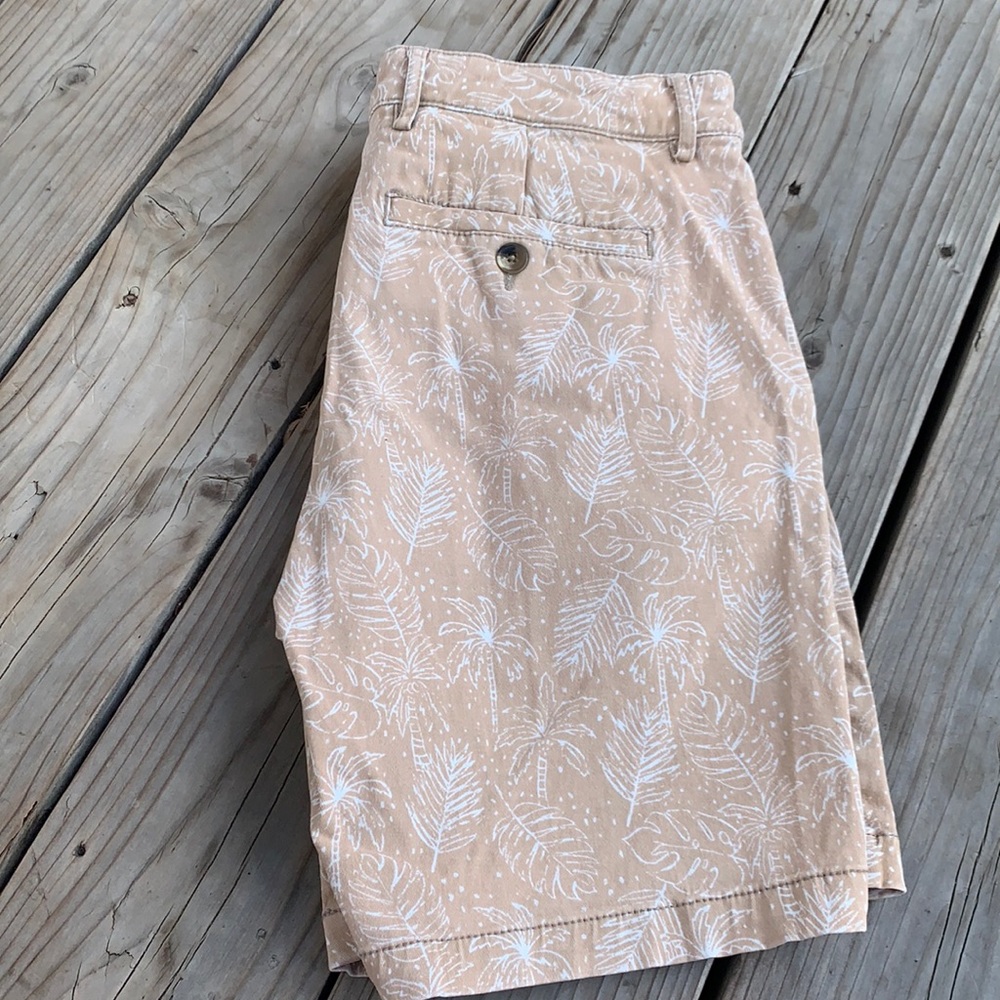 Slate & Stone Palm leaf print shorts